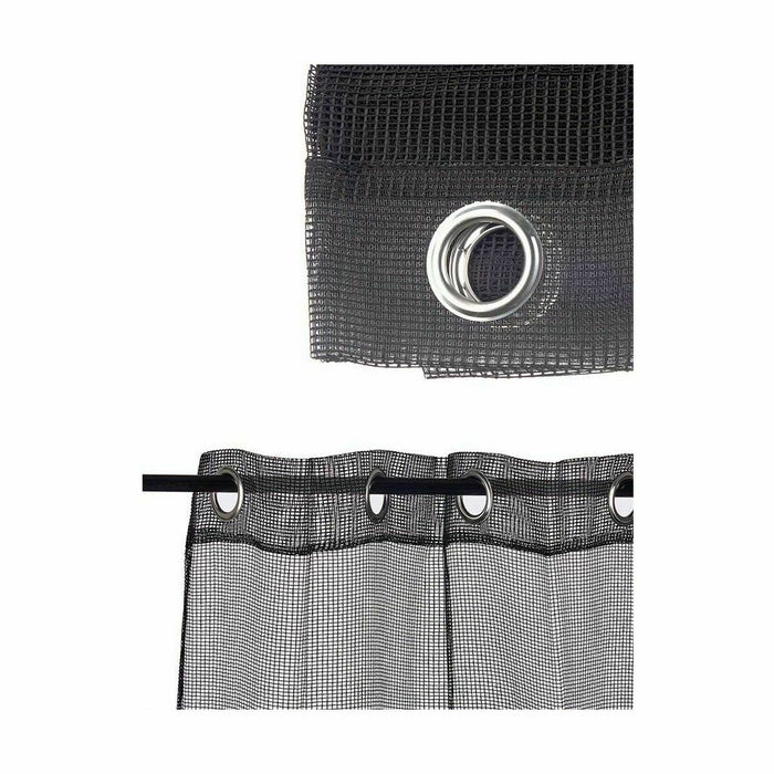 Curtain 140 x 260 Cm Grille Black 6 Units
