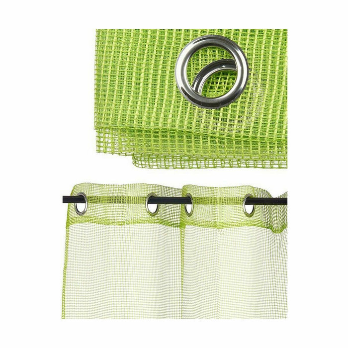 Curtain 140 x 260 Cm Grille Green 6 Units
