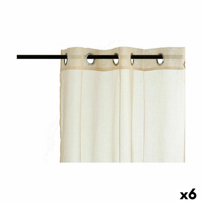 Curtain 140 x 260 Cm Beige 6 Units