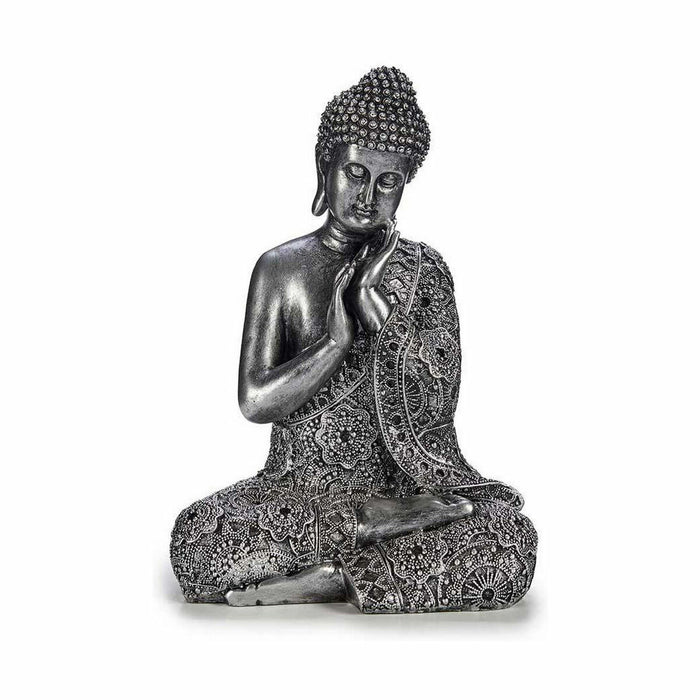 Decorative Figure Buddha Sitting Silver 22 X 33 X 18 Cm 4 Units