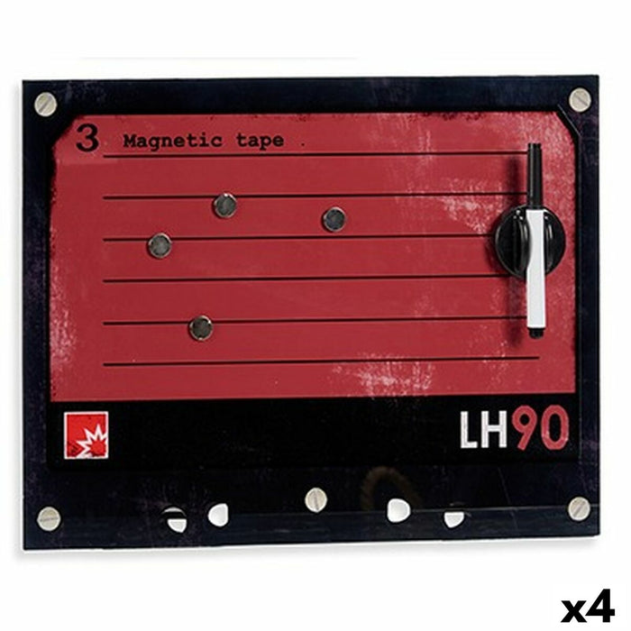 Magnetic Board With Marker 40 X 30 Cm 4 Units