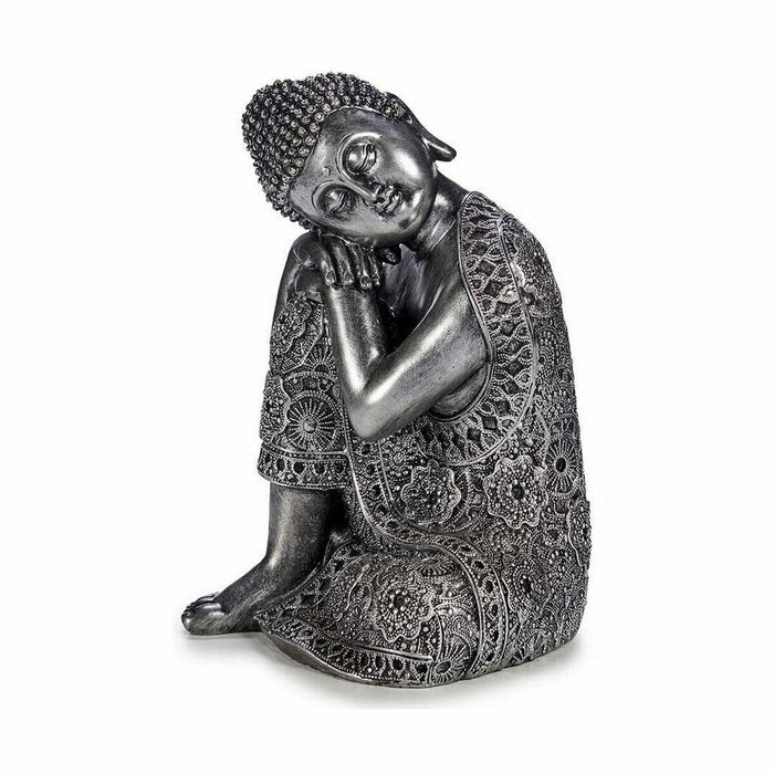 Decorative Figure Buddha Sitting Silver 20 X 30 X 20 Cm 4 Units