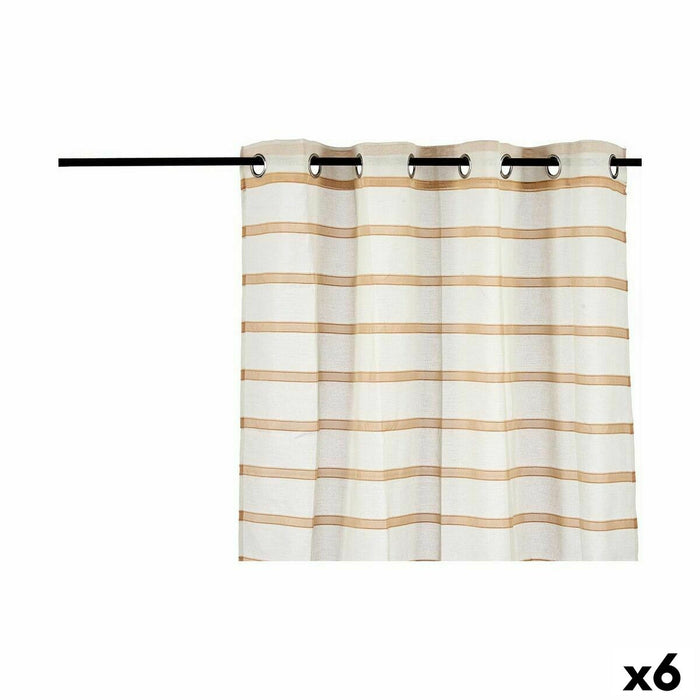 Curtain Stripes Brown 140 X 0.1 X 260 Cm 6 Units