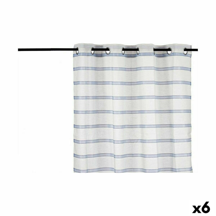 Curtain Stripes Blue 140 X 0.1 X 260 Cm 6 Units