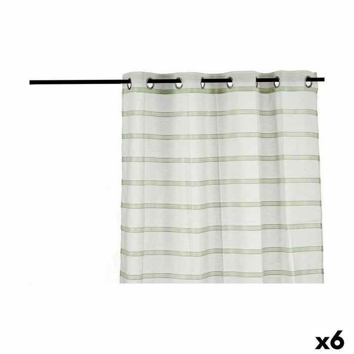 Curtain Stripes Green 140 X 0.1 X 260 Cm 6 Units