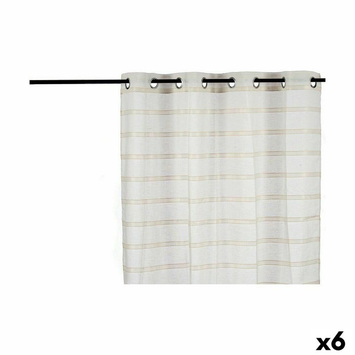 Curtain Stripes Beige 140 X 0.1 X 260 Cm 6 Units