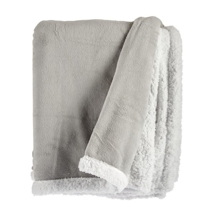 Blanket White Light Grey 130 X 1 X 170 Cm 6 Units