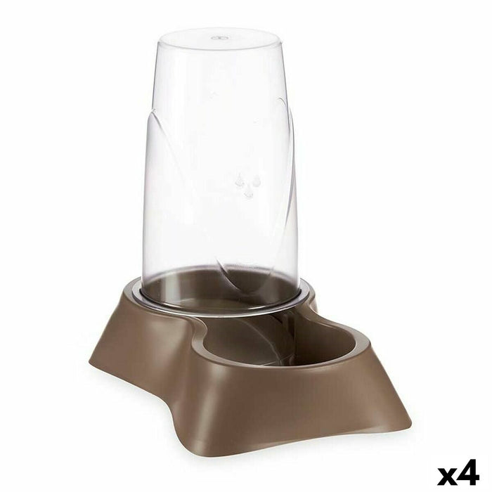 Pet Feeding Dish Dispenser Brown Polypropylene 4 L 22 x 32 x 32 cm 4 Units