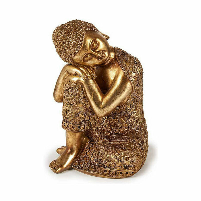 Decorative Figure Buddha Sitting Golden 20 x 30 Cm 4 Units