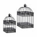 Decorative Cage Set Black 4 Units