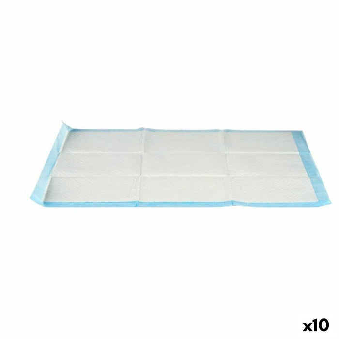 Puppy Training Pad 60 x 90 cm Blue White Paper Polyethylene 10 Units