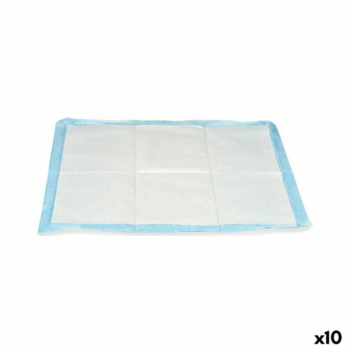 Puppy Training Pad 60 x 60 cm Blue White Paper Polyethylene 10 Units