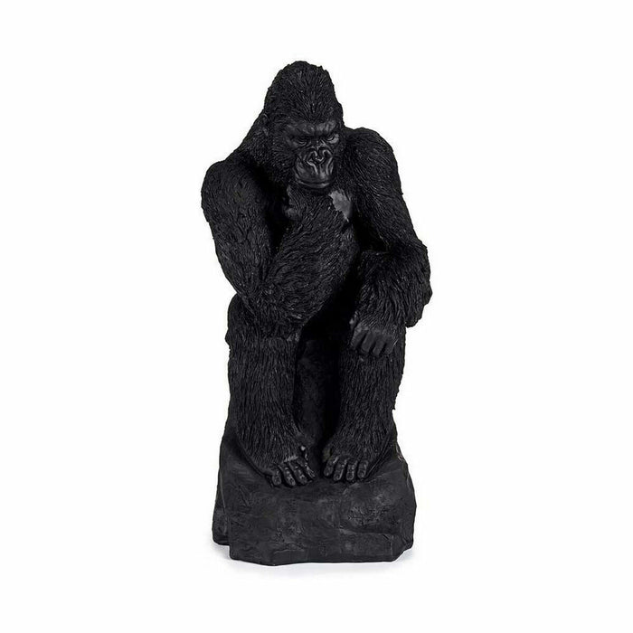 Decorative Figure Gorilla Black 20 x 45 Cm 2 Units