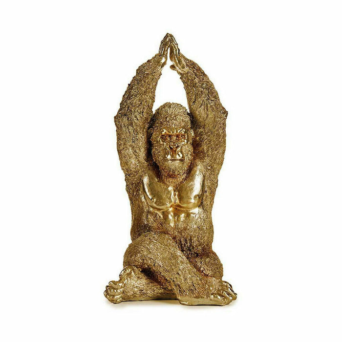 Decorative Figure Yoga Gorilla Golden 17 x 36 19.5 Cm 4