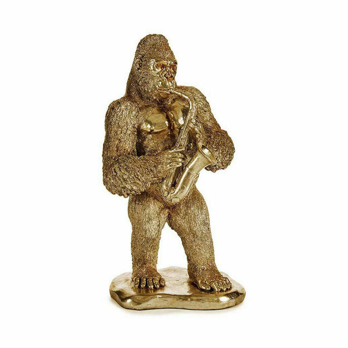 Decorative Figure Gorilla Saxophone Golden 18.5 x 38.8 22