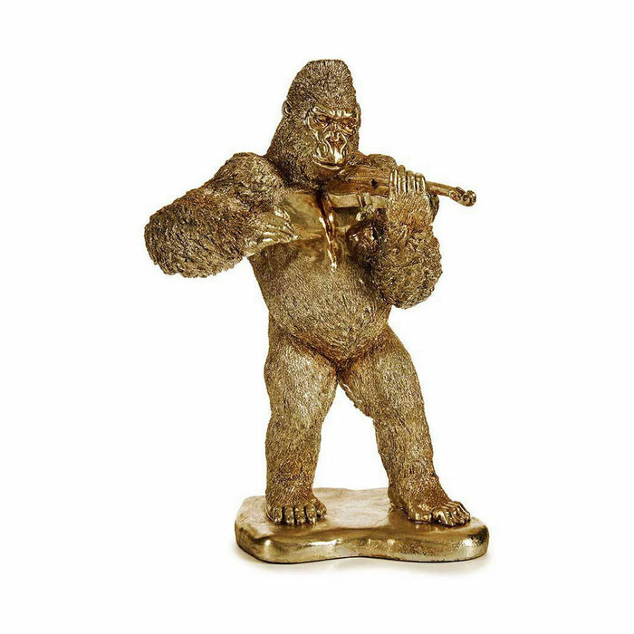 Decorative Figure Gorilla Violin Golden 16 x 40 30 Cm 3