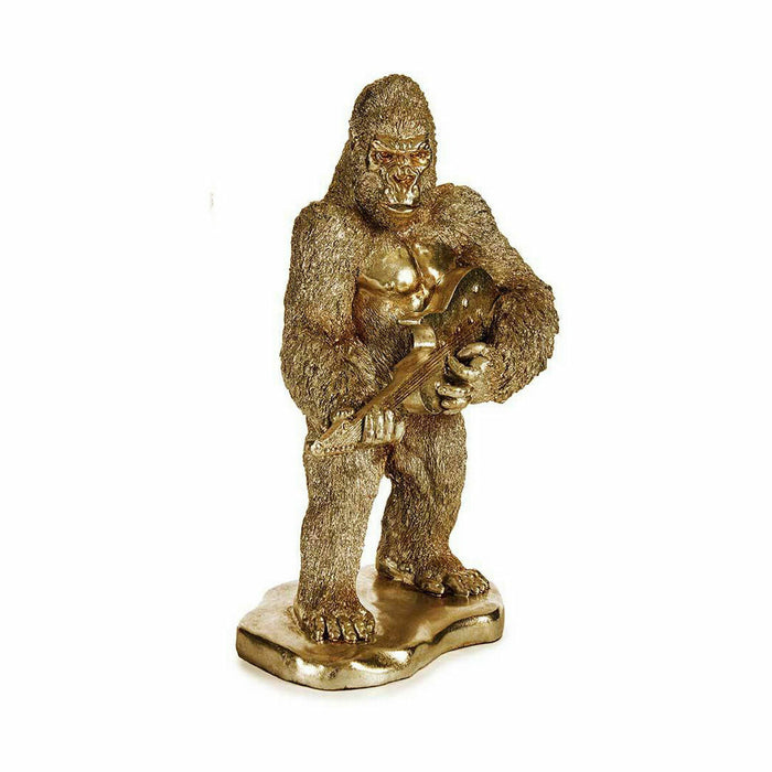 Decorative Figure Gorilla Guitar Golden 16 x 39 27 Cm 3