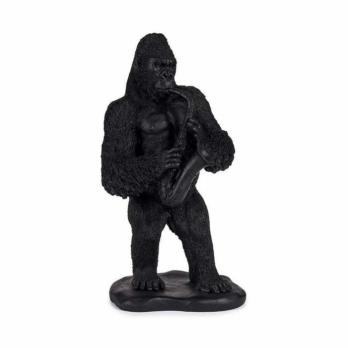 Decorative Figure Gorilla Saxophone Black 15 X 38.8 X 22 Cm 3 Units