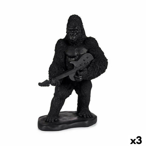 Decorative Figure Gorilla Guitar Black 17.5 x 38 27 Cm 3