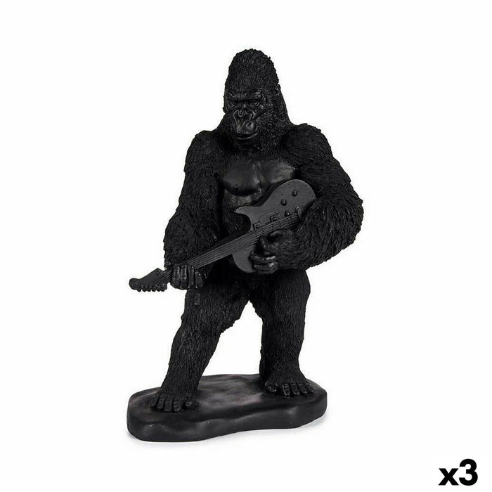 Decorative Figure Gorilla Guitar Black 17.5 x 38 27 Cm 3