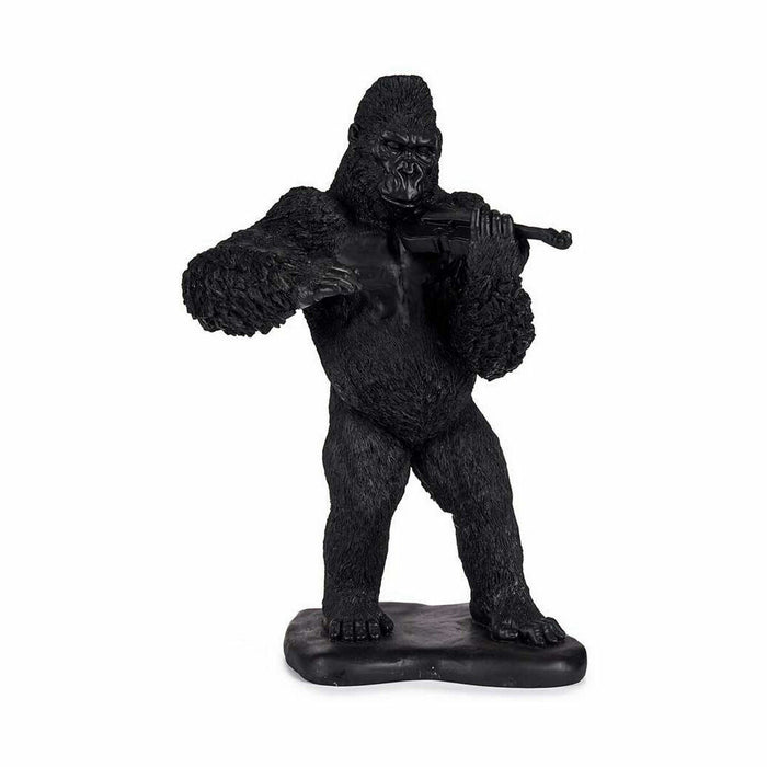 Decorative Figure Gorilla Violin Black 17 X 41 X 30 Cm 3 Units