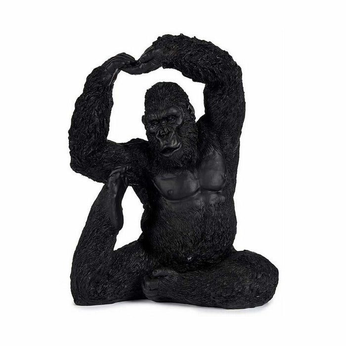 Decorative Figure Yoga Gorilla Black 15.2 X 31.5 X 26.5 Cm 3 Units