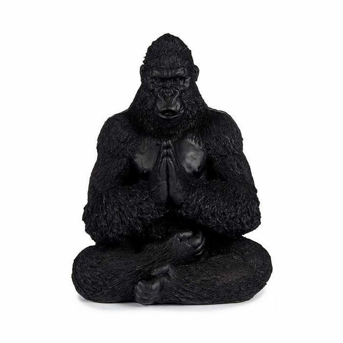 Decorative Figure Gorilla Yoga Black 16 x 28 22 Cm 4 Units