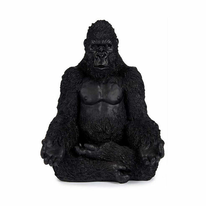 Decorative Figure Gorilla Yoga Black 19 X 26.5 X 22 Cm 4 Units