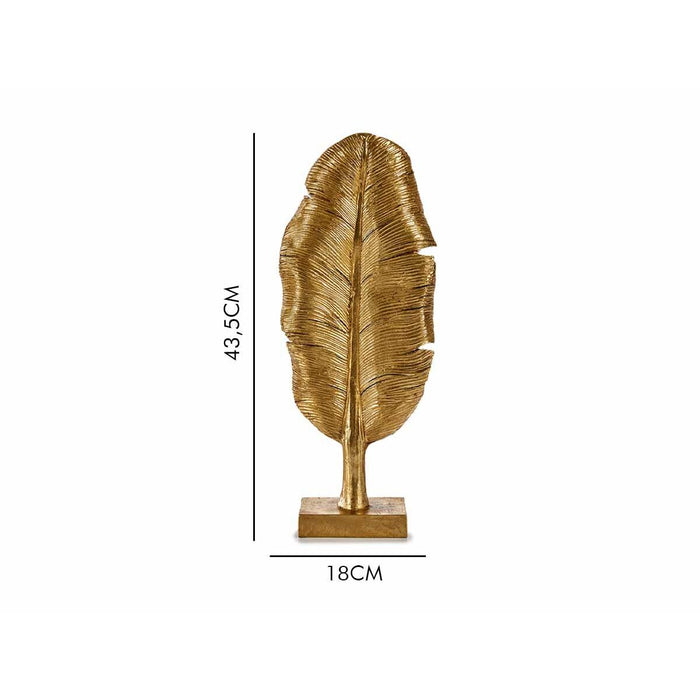 Decorative Figure Leaf Of a Plant Golden 8 x 43.5 17 Cm 6