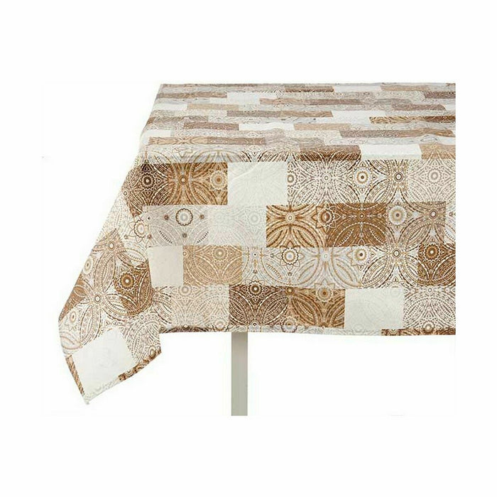 Tablecloth Thin Canvas Anti-Stain Tile 140 X 180 Cm Beige 6 Units