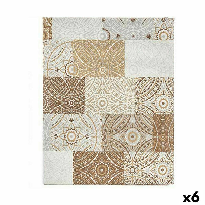 Tablecloth Thin Canvas Anti-Stain Tile 140 X 180 Cm Beige 6 Units