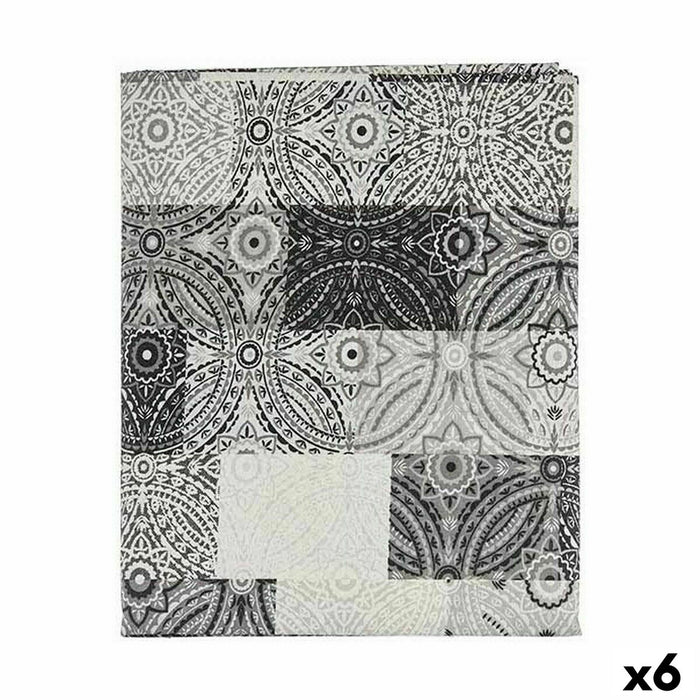 Tablecloth Thin Canvas Anti-Stain Tile 140 X 180 Cm Grey 6 Units