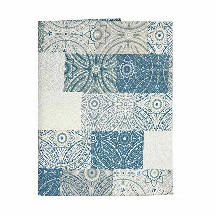 Tablecloth Thin Canvas Anti-stain Tile 140 x 180 Cm Blue 6