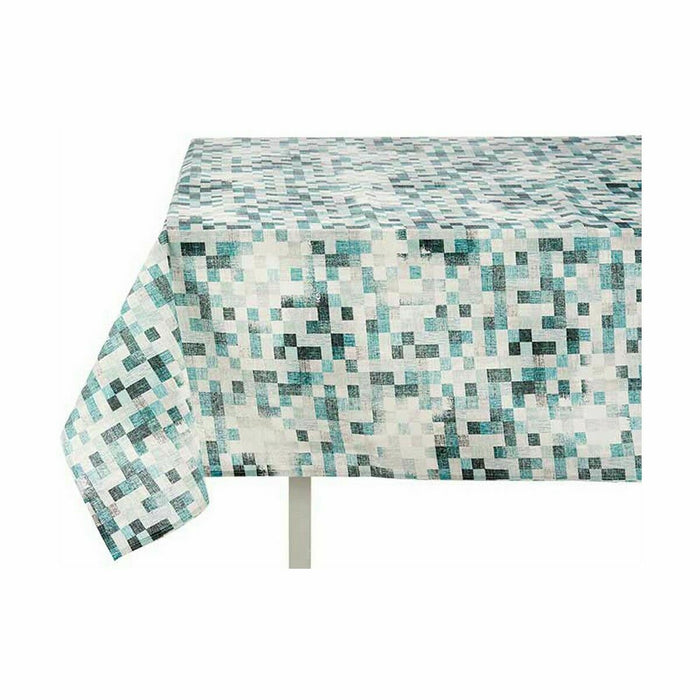 Tablecloth Thin Canvas Anti-Stain Frames 140 X 180 Cm Turquoise 6 Units