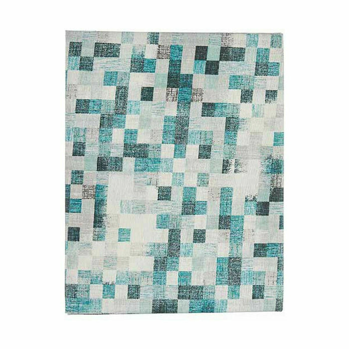 Tablecloth Thin Canvas Anti-Stain Frames 140 X 180 Cm Turquoise 6 Units