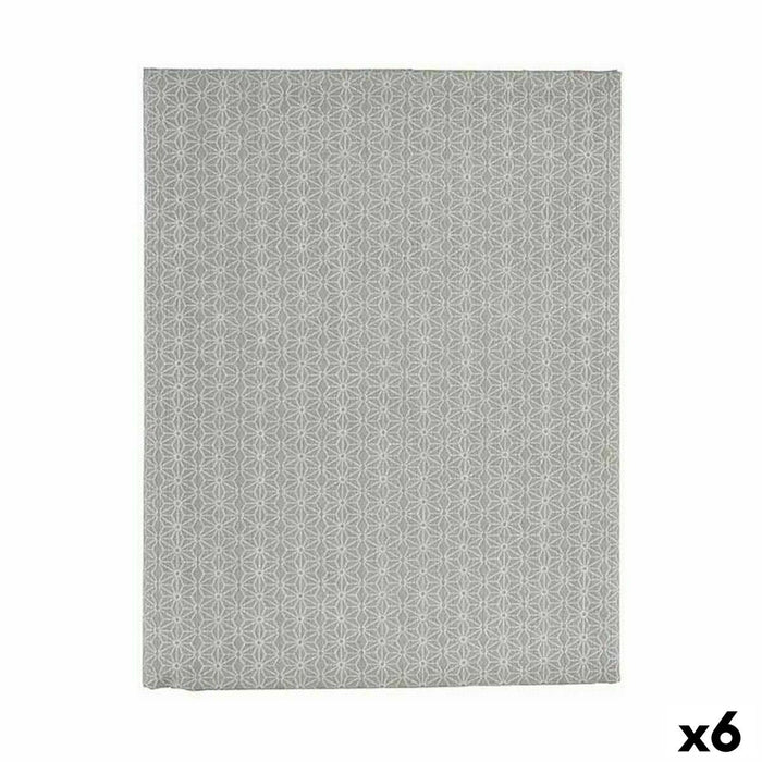 Tablecloth Thin Canvas Anti-Stain Star 140 X 180 Cm Grey 6 Units