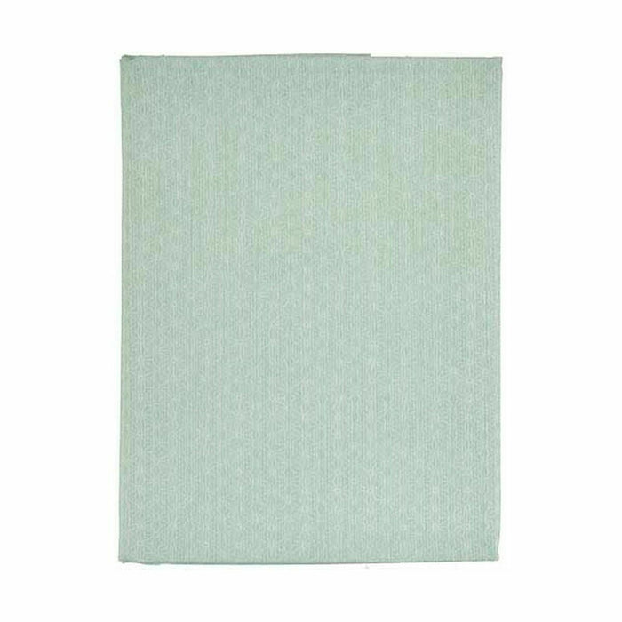 Tablecloth Thin Canvas Anti-Stain Light Green Star 140 X 180 Cm 6 Units