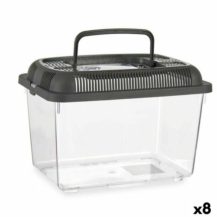 Fish Tank With Handle Large Grey Plastic 7 L 20 x 20 x 30 cm 8 Units