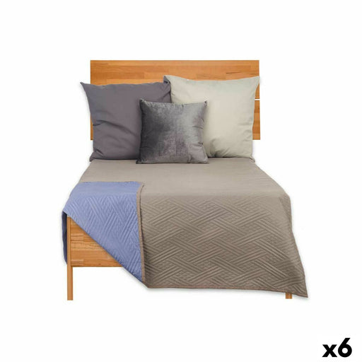 Reversible Bedspread 180 x 260 Cm Blue Grey 6 Units