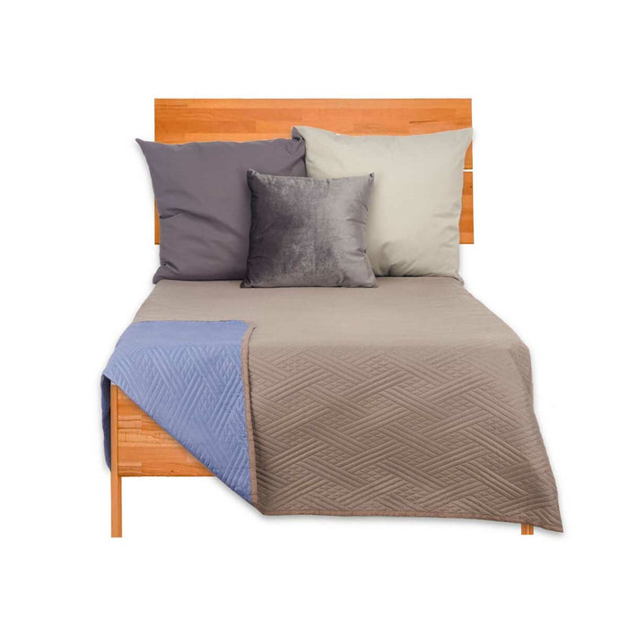 Reversible Bedspread 240 X 260 Cm Blue Grey 6 Units