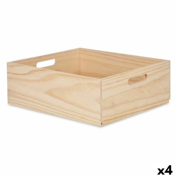 Decorative Box Pine 35 X 14 X 40 Cm 4 Units