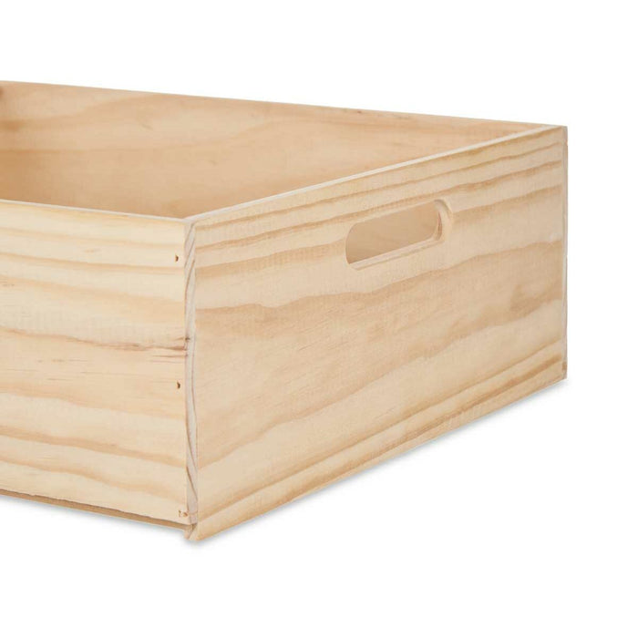 Decorative Box Pine 35 X 14 X 40 Cm 4 Units