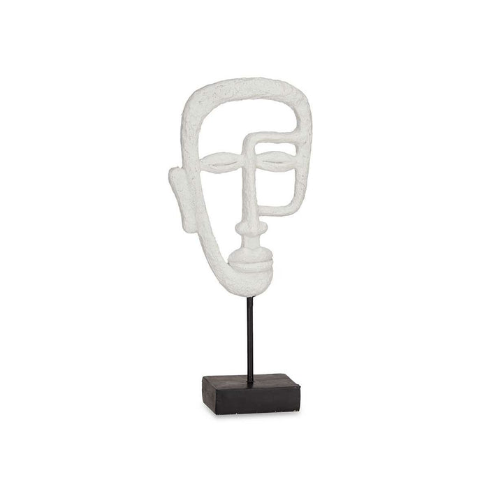 Decorative Figure Face White 19.5 x 38 10.5 Cm 4 Units