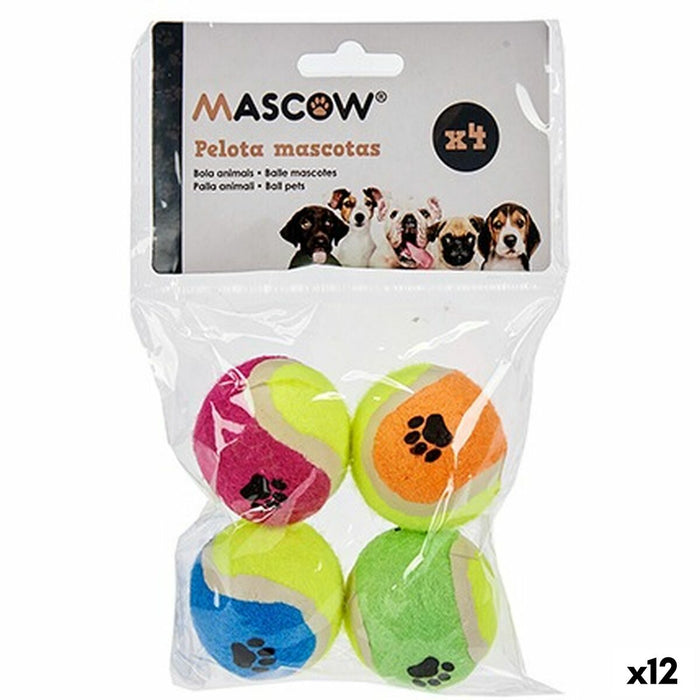 Dog Toy Ball Multicolour  4 cm Polyethylene Polypropylene Abs 12 Units