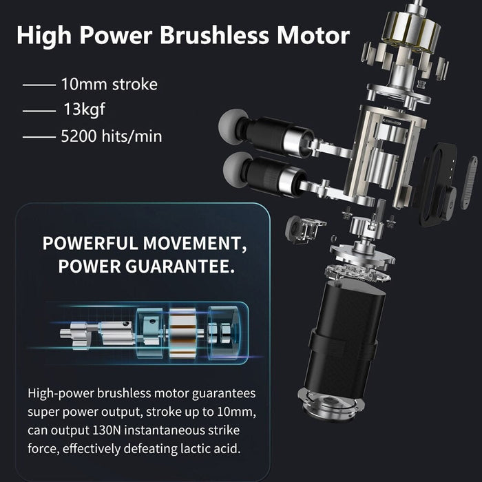 Professional Electric High Frequency Double Head Fitness Muscle Gun