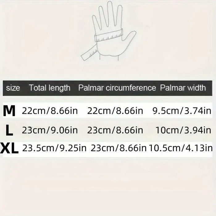 Mens Waterproof Winter Gloves Windproof Warm Touchscreen Zipper