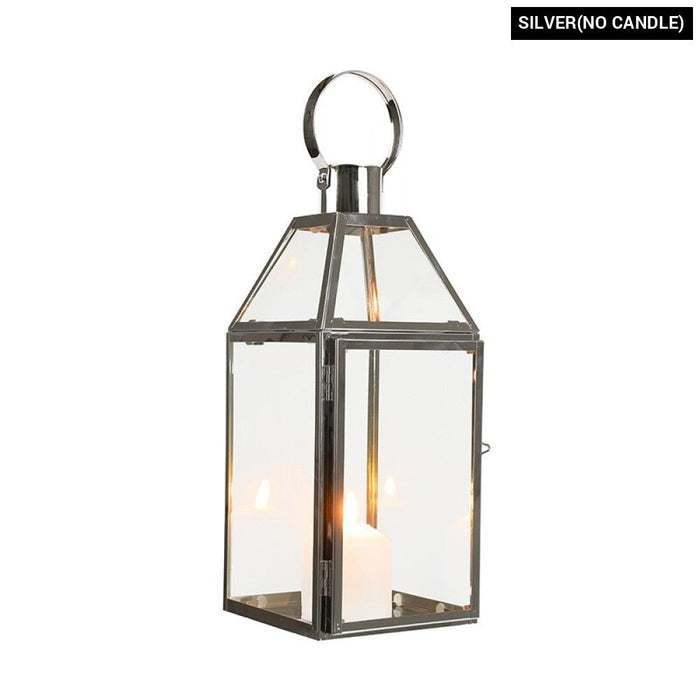 Stainless Steel Glass Candle Holder For Home Decorations