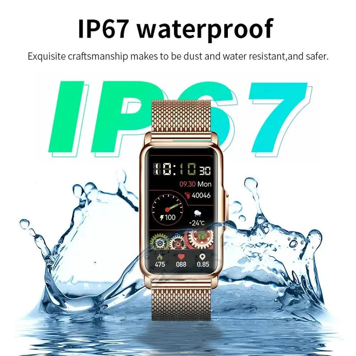 Womens Lige Smart Watch Full Touch Screen Bluetooth Call Ip67 Waterproof Fitness Tracker