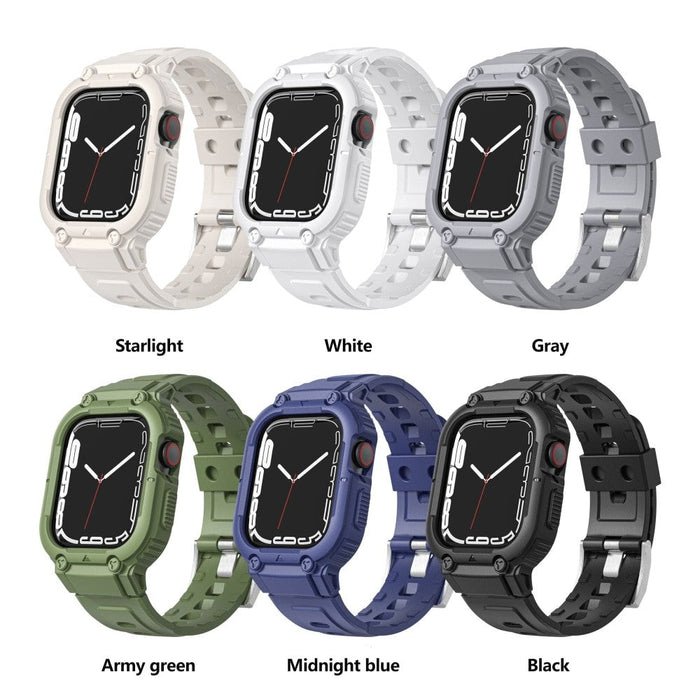 Silicone Rubber Band Case For Apple Watch