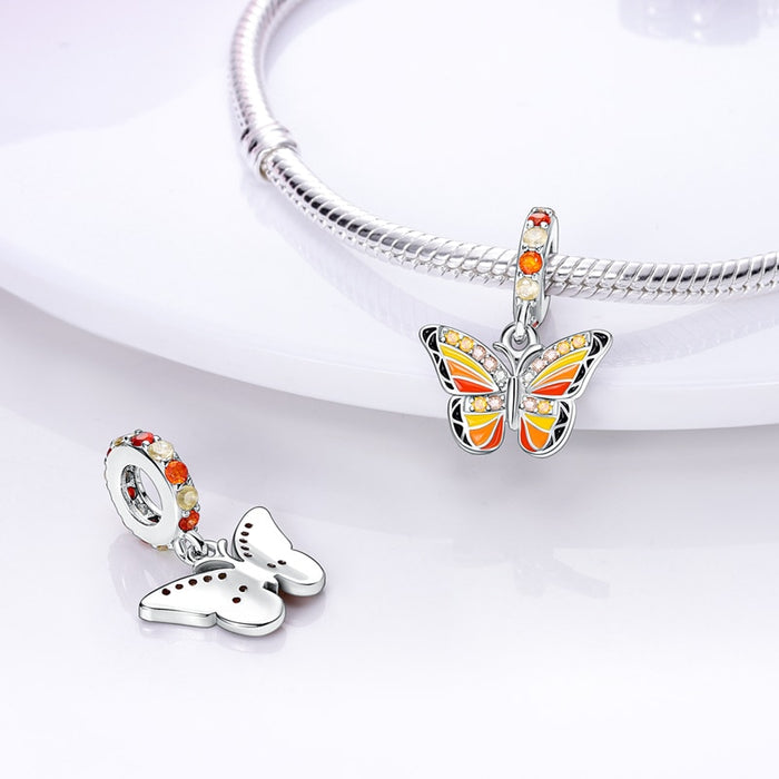 Spring Series Charms Beads 925 Silver Flower Birds Butterfly Pendent Fit Original Pandora Bracelet Jewelry